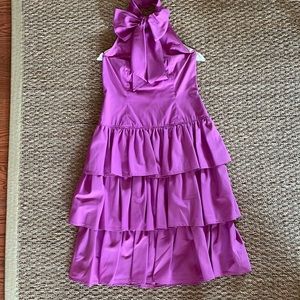 Pink retro backless dress